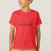 Student Custom Text Kids Red T Shirts Boys T-Shirt