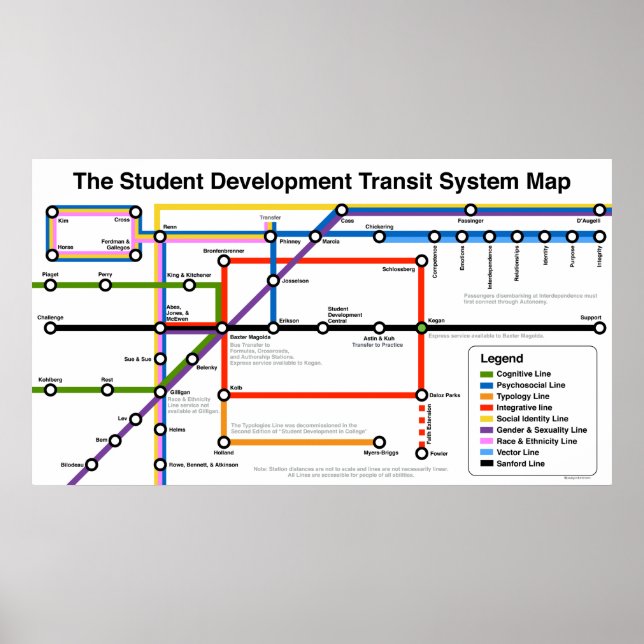 Student Development Transit System Map Print (Front)