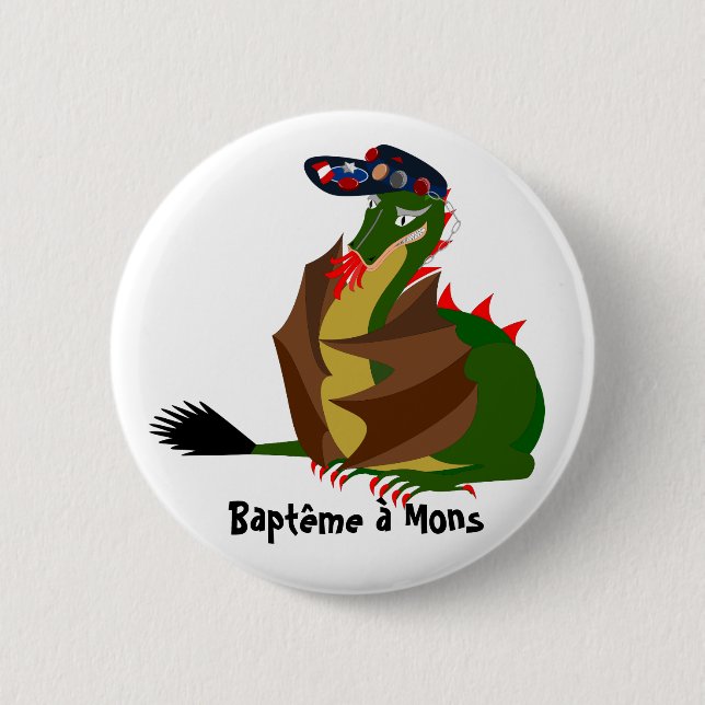 Student dragon in Mons 2 Inch Round Button (Front)