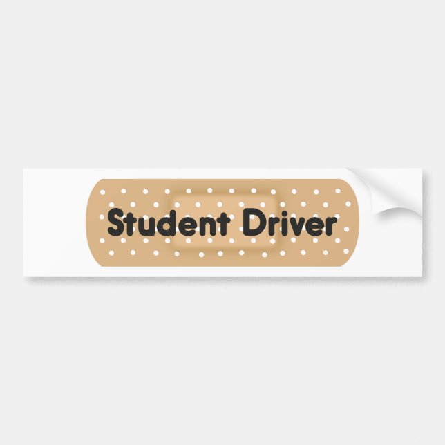 Student Driver Bandage Bumper Sticker (Front)