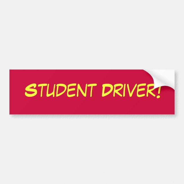 Student Driver Bumper Sicker Sticker (Front)