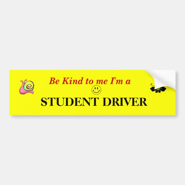 Student Driver Bumper Sticker (Front)