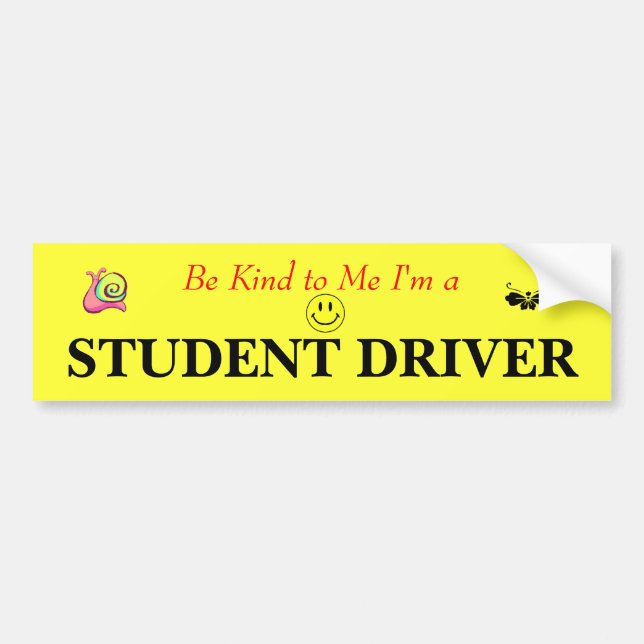 Student Driver Bumper Sticker (Front)