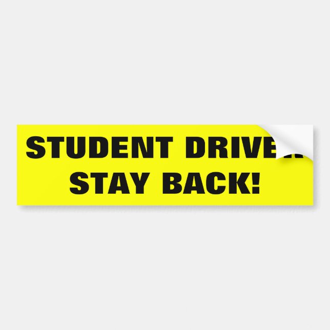 Student Driver Bumper Sticker (Front)