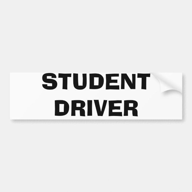 STUDENT DRIVER BUMPER STICKER (Front)