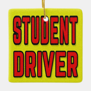 Student Driver Ceramic Ornament