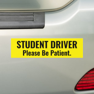 Student Driver: Please Be Patient Bumper Sticker