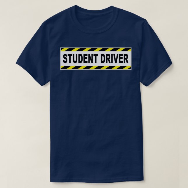 Student Driver Vehicle Bumper Sticker Magnet T-Shirt (Design Front)