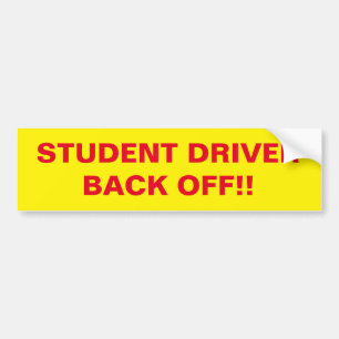 Student Driver Yellow Caution Sticker