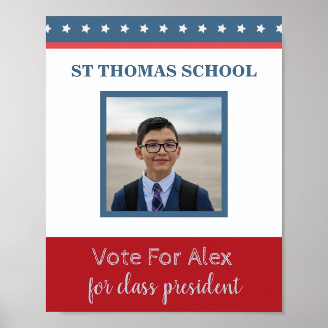 student election campaign with photo poster (Front)