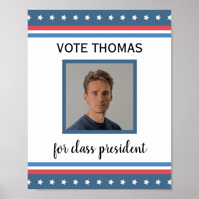 student election campaign with photo USA Poster (Front)