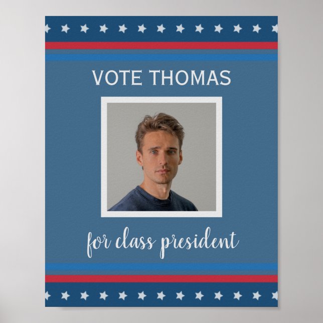 student election campaign with photo USA Poster (Front)