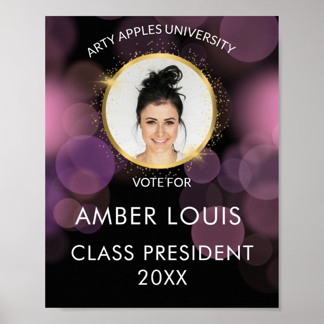student election voting campaign university photo poster (Front)