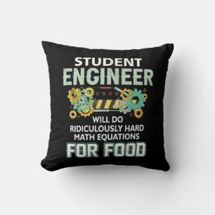 Student Engineer Ridiculously Hard Math Equation E Throw Pillow