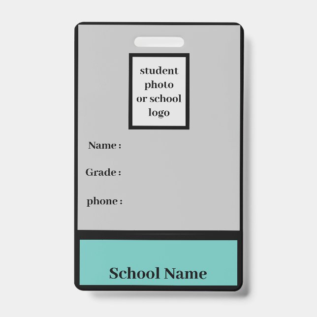 student identity badge (Front)