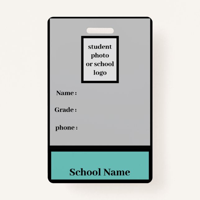 student identity badge (Front)