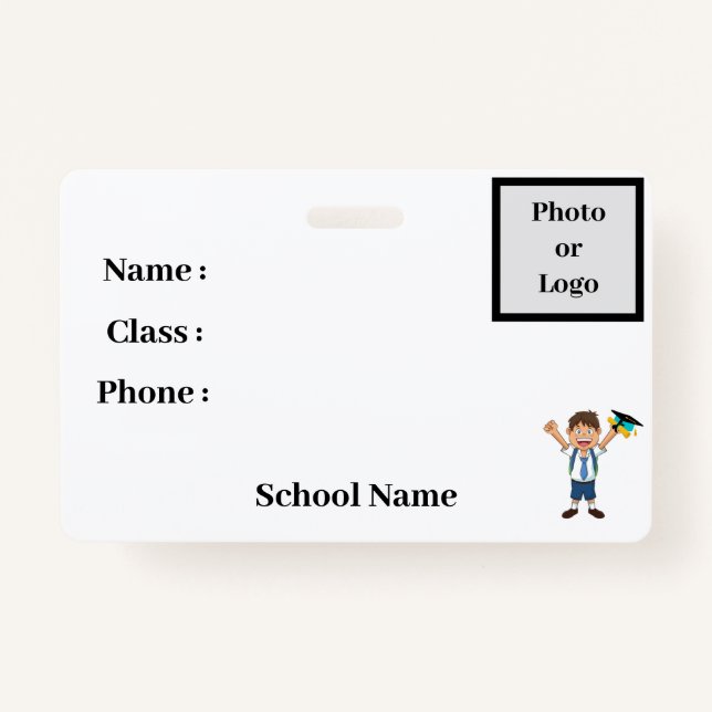 student identity badge (Front)