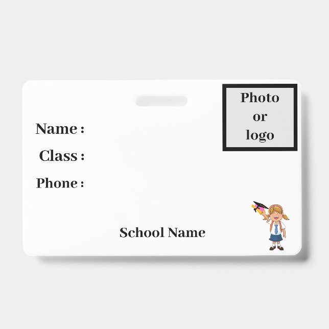 Student identity badge (Front)