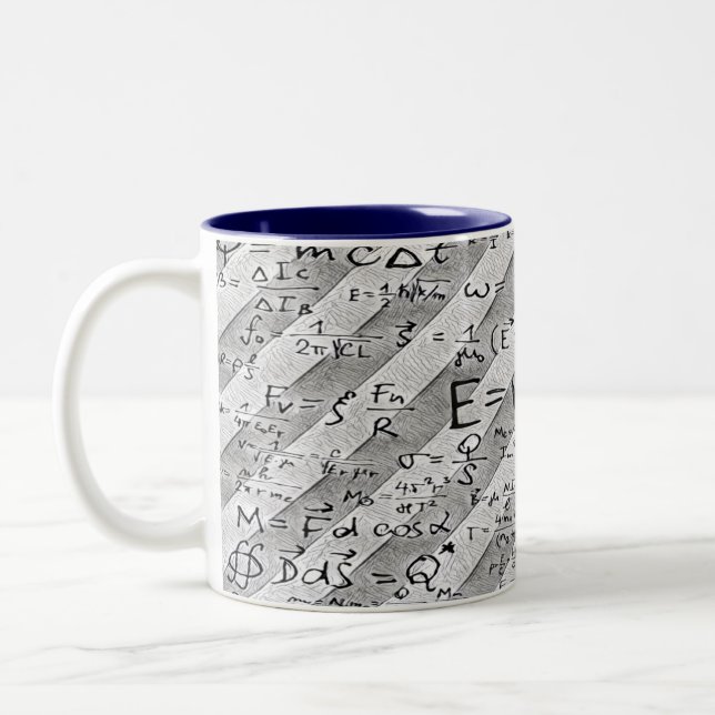 Student Math Equations With Funny Teacher Quotes Two-Tone Coffee Mug (Left)