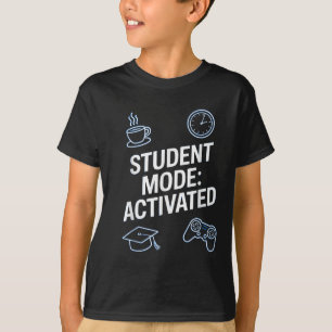 Student Mode_ Activated, Student Gamer, Funny Desi T-Shirt