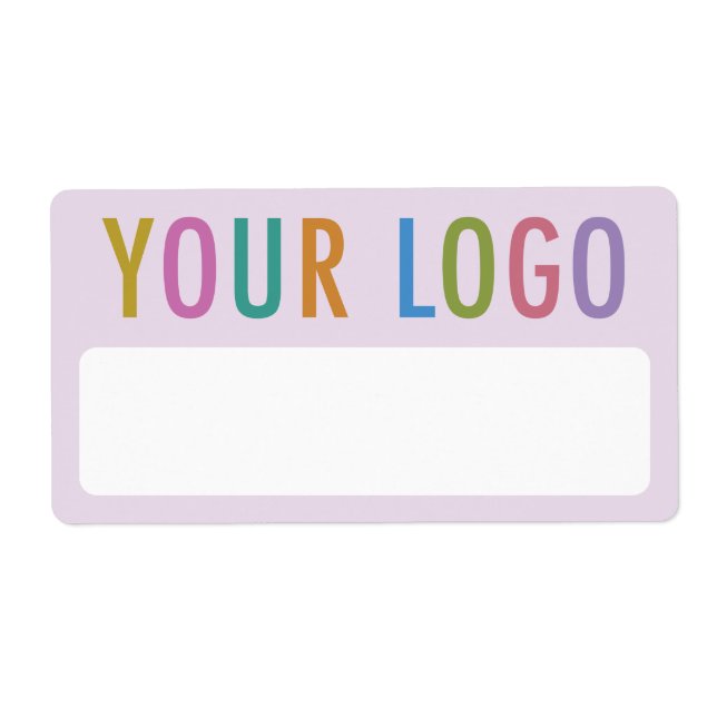 Student Name Stickers Custom School Logo Purple (Front)