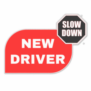 Student New Driver (Drive Slow) Red School