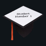 Student Number 1 Text Custom Tassel Topper Hat Cap<br><div class="desc">Student Number 1 Text name Graduation Cap Topper Hats or Caps Black Colour Text and Tassel toppers allow graduates to express their individuality and share a part of their journey with family, friends, and fellow graduates. Nice Hats Accessories for Students This Hats suitable for student number one in the class...</div>