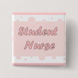 Student Nurse 2 Inch Square Button