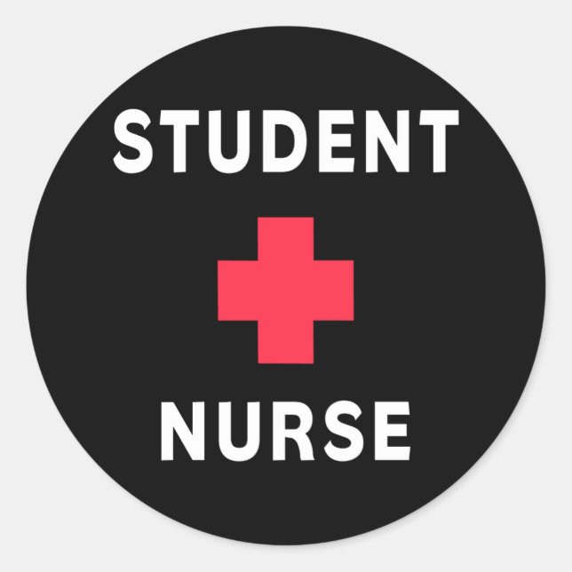 Student Nurse Classic Round Sticker (Front)