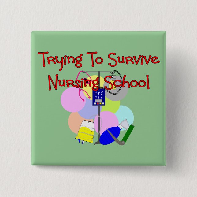 Student Nurse gifts 2 Inch Square Button (Front)