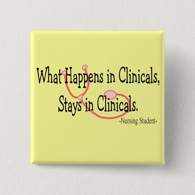 Student Nurse gifts 2 Inch Square Button (Front)