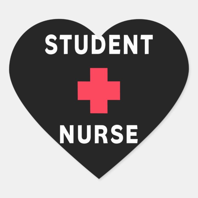 Student Nurse Heart Sticker (Front)