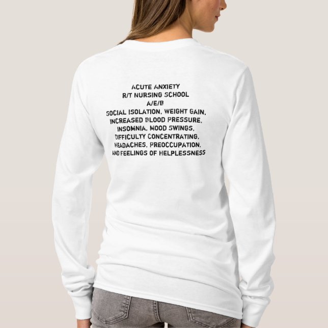 Student Nurse Long Sleeve T-Shirt (Back)