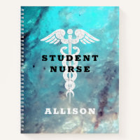 Student Nurse Medical Caduceus Turquoise Custom