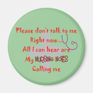 Student Nurse "Nursing Notes" Funny T-shirt Magnet