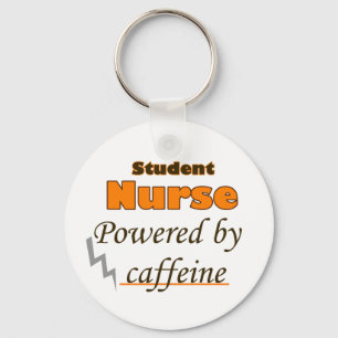 Student Nurse Powered by caffeine Keychain