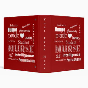 Student Nurse Pride-Attributes/Deep Red Binder