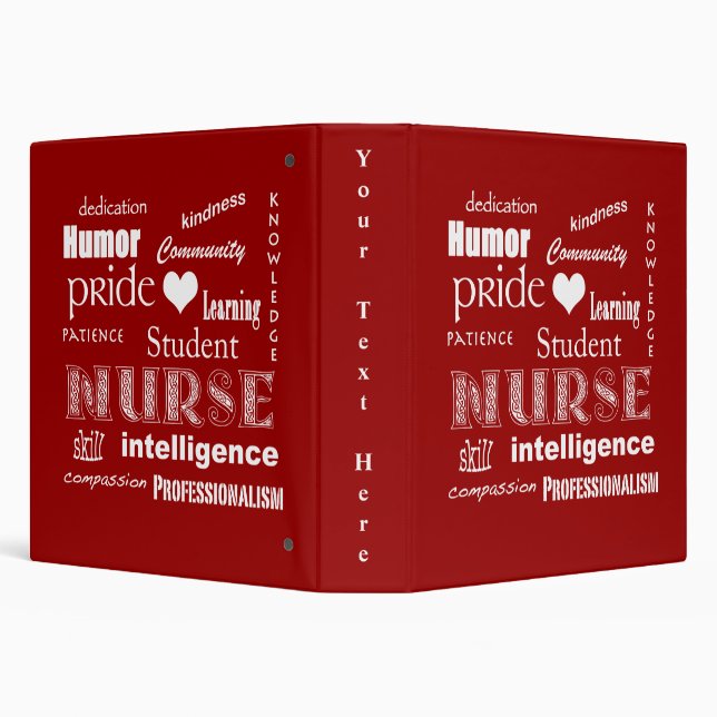 Student Nurse Pride-Attributes/Deep Red Binder (Background)