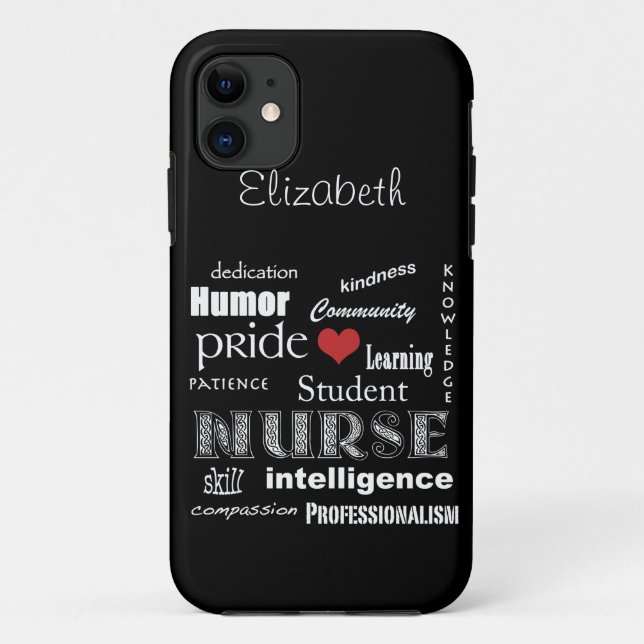 Student Nurse Pride-Attributes /Ebony Case-Mate iPhone Case (Back)