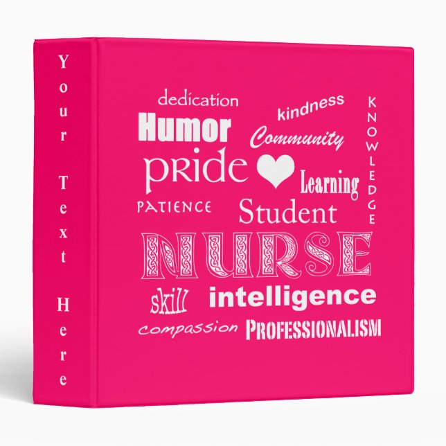 Student Nurse Pride-Attributes/Pink Binder (Front/Spine)