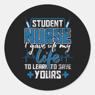 Student Nurse Stethoscope Medicine Classic Round Sticker
