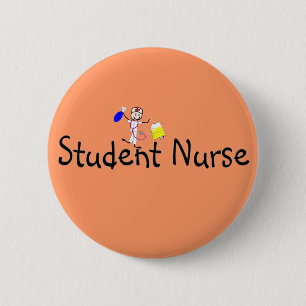 Student Nurse Stick Person 2 Inch Round Button