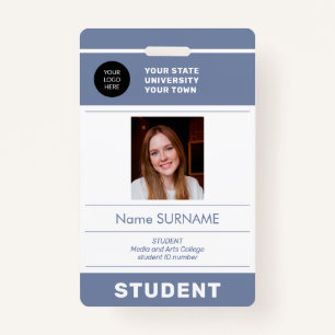 Student photo ID school university modern Badge