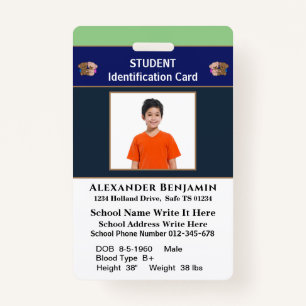 Student Photo School Id Identification Cards Badg Badge