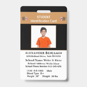 Student Photo School Id Identification Cards   Badge