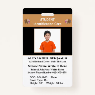 Student Photo School Id Identification Cards   Badge