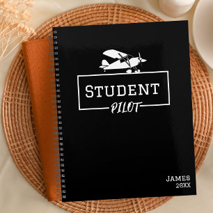 Student Pilot Aviator Airplane Custom Name Planner
