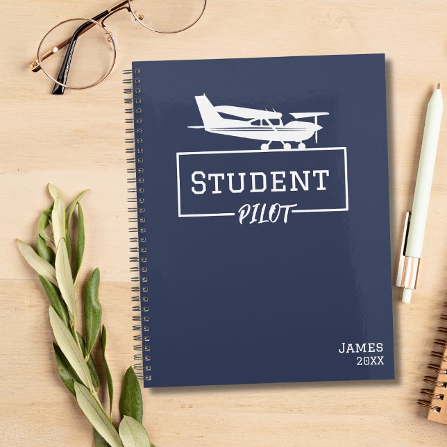 Student Pilot Cessna Airplane Custom Name  Planner (Creator Uploaded)
