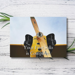 Student Pilot First Solo Airplane Funny Congrats Card