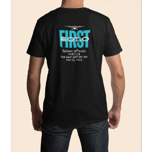 Student Pilot First Solo Aviation Custom T-Shirt
